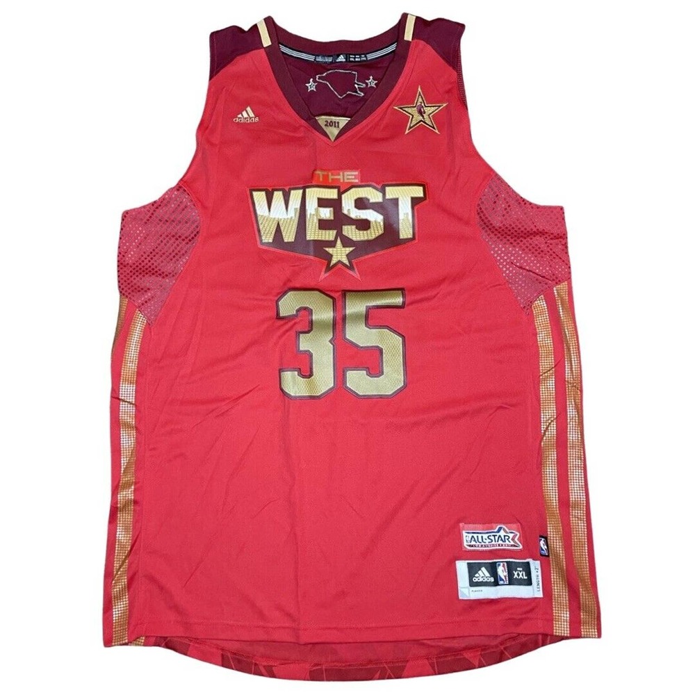 Vintage Kevin Durant OKC Jersey The West 2011 All Star Game Oklahoma Mens 2XL